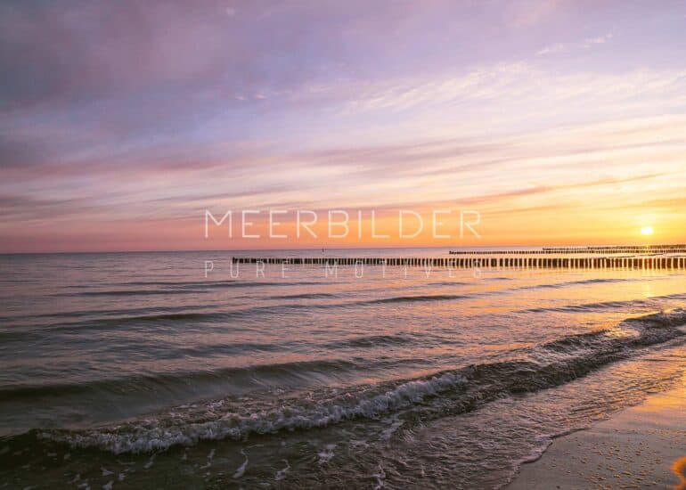 Zingst Ostsee Bild mit Sonnenaufgang