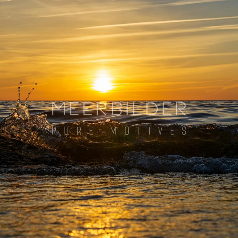 Fotoserie Sonnenuntergänge am Meer: Sunset & Splash