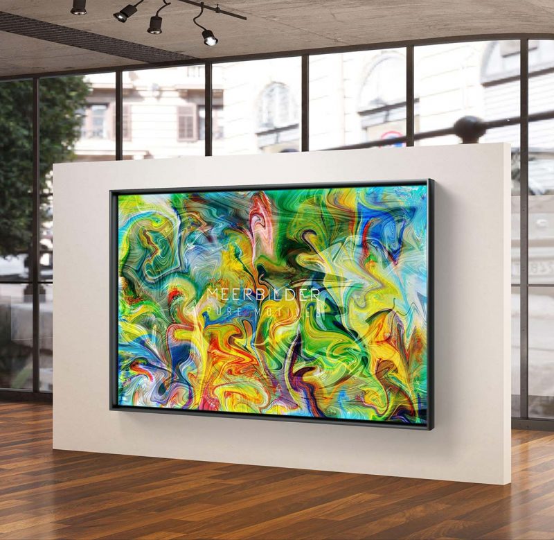 Abstrakte Wandbilder als Schallschutz