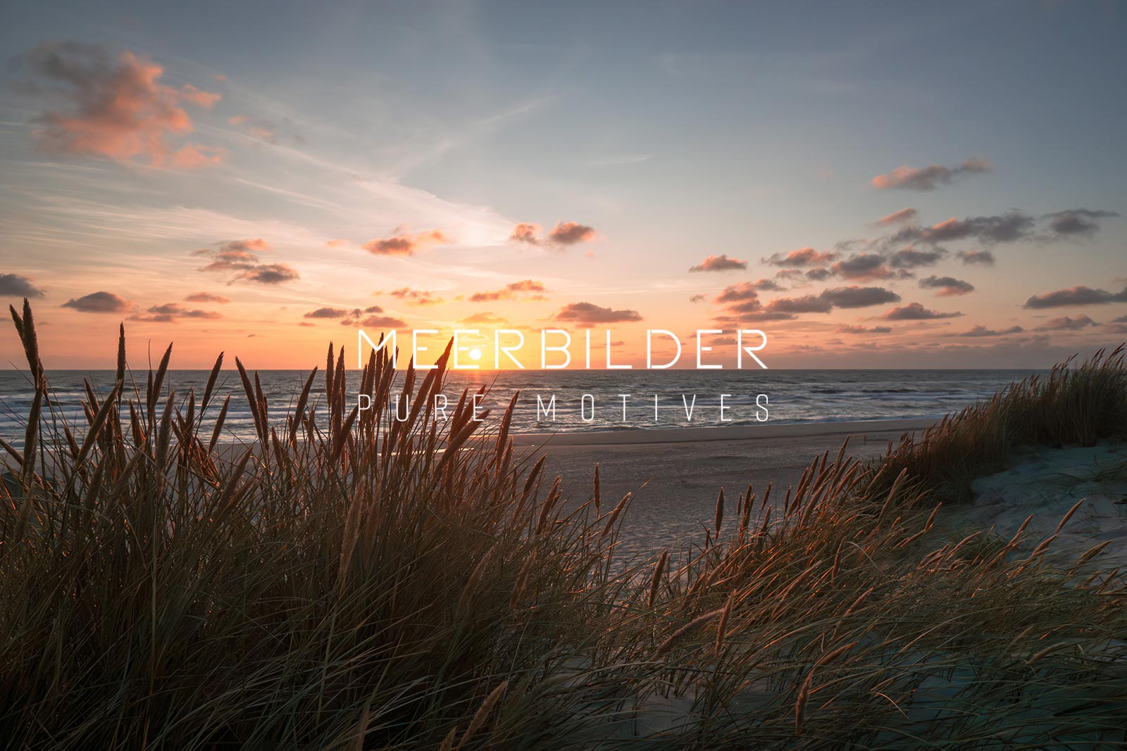 Nordsee Strandbilder bei Sonnenuntergang