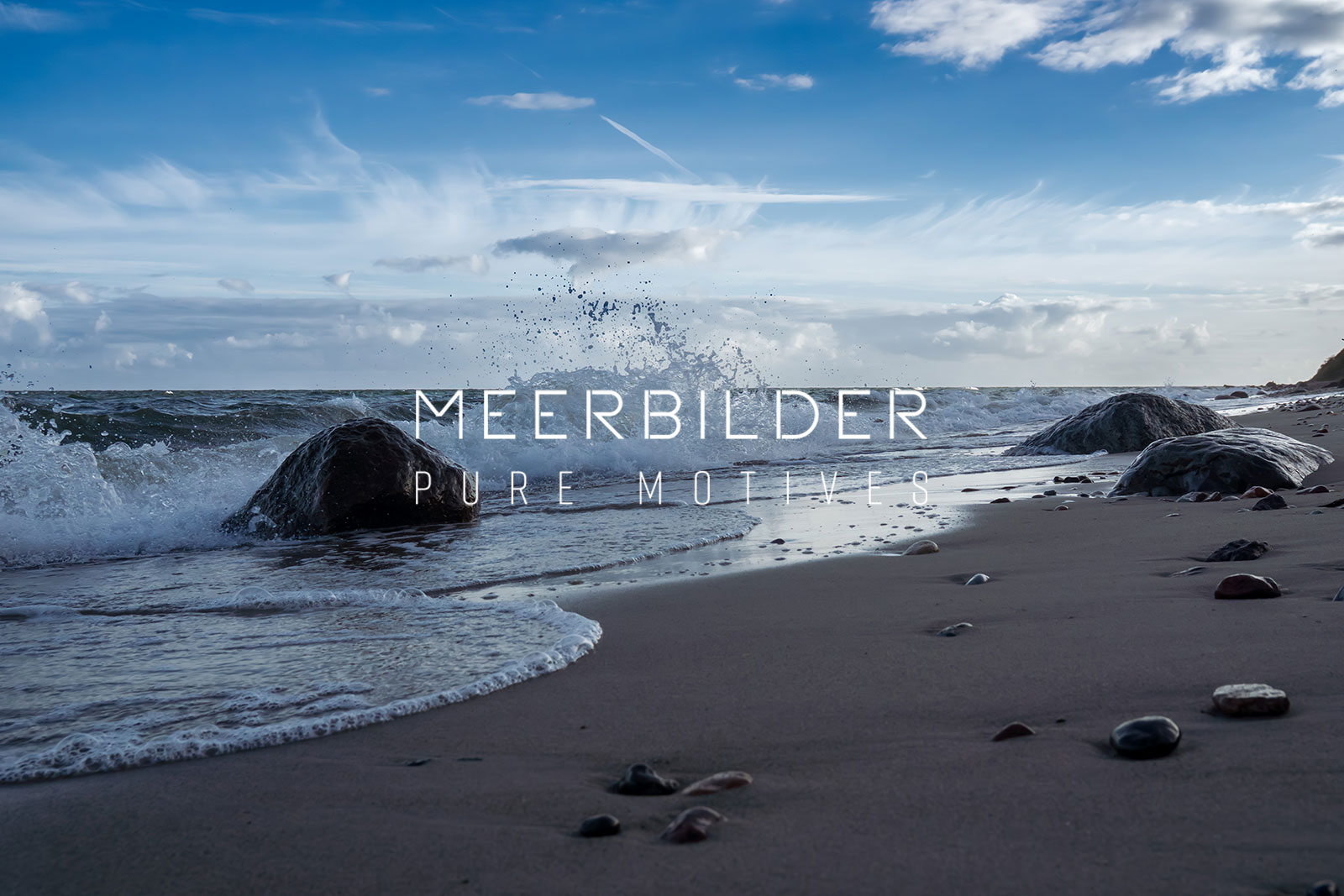 Ostsee Strandbilder mit Gischt und wellen